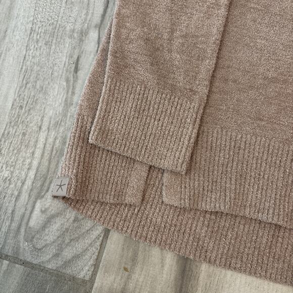 Barefoot Dreams CozyChic Lite Round Neck Sweater Size XS Brown Ribbed Soft - Picture 3 of 8